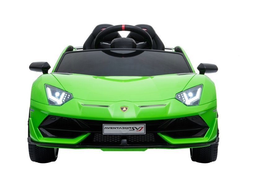 Elektriskā sporta automašīna Lamborghini Aventador, zaļā krāsā cena un informācija | Bērnu elektroauto | 220.lv