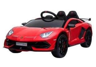 Elektriskā sporta automašīna Lamborghini Aventador, sarkanā krāsā cena un informācija | Elektromobīļi bērniem | 220.lv