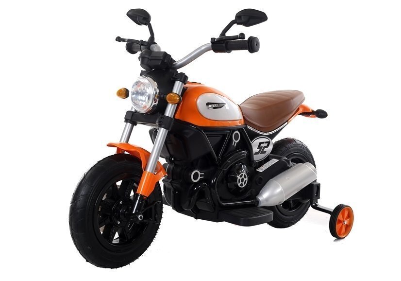 Elektriskais motocikls QK307, oranžā krāsā cena un informācija | Bērnu elektroauto | 220.lv