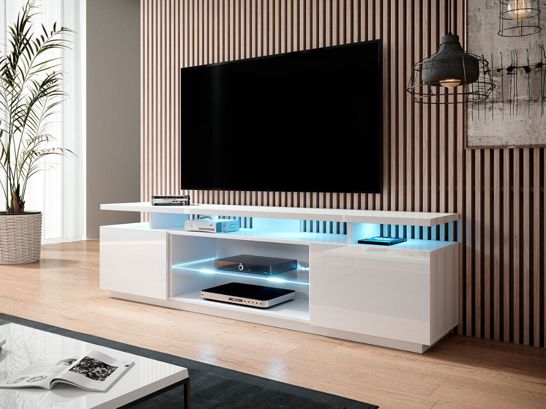 TV galds Eva + LED цена и информация | TV galdiņi | 220.lv