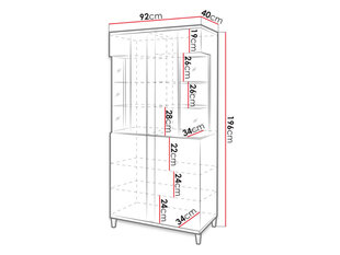 Vitrīnskapis Marco 90 cm цена и информация | Шкафы | 220.lv