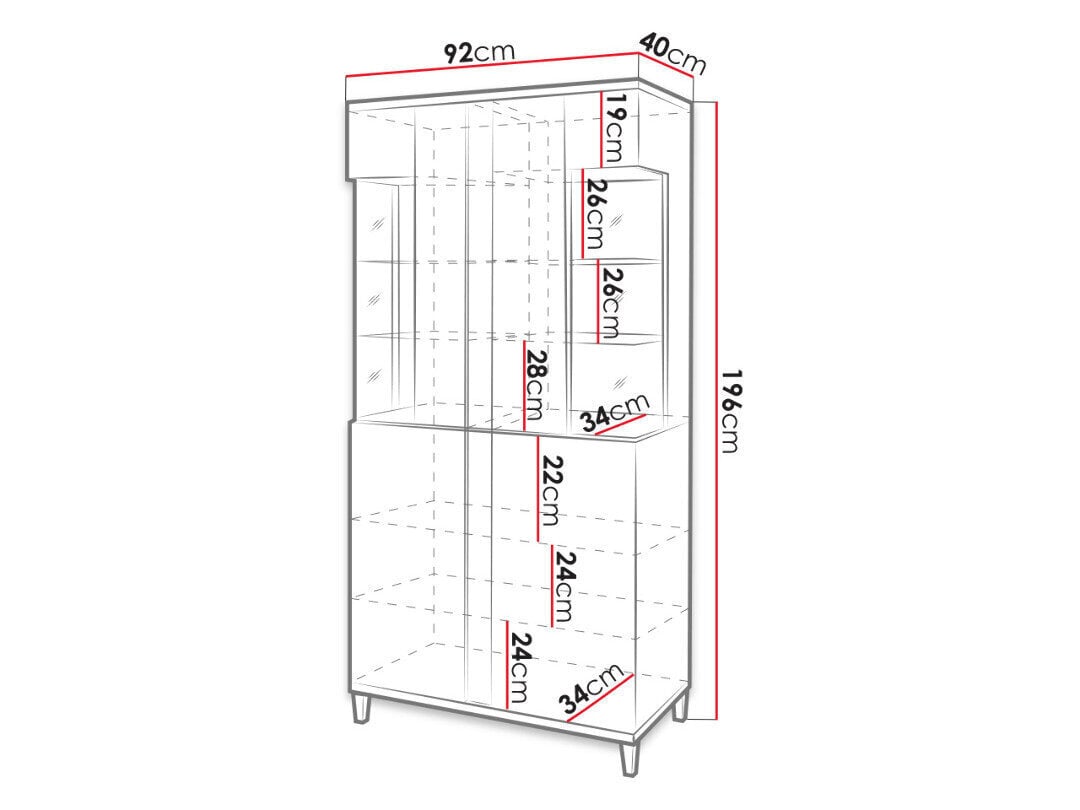Vitrīnskapis Marco 90 cm cena un informācija | Skapji | 220.lv