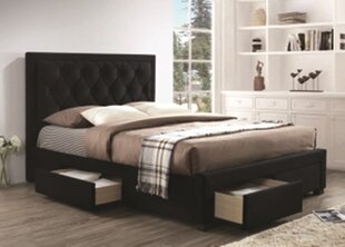 Кровать Reverie 180x200 см, чёрный цена и информация | Кровати | 220.lv