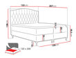 Kontinentālā gulta Puerto, 120 x 200 cm, apdare Paros 2 cena un informācija | Gultas | 220.lv