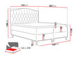 Kontinentālā gulta Puerto, 160 x 200 cm, apdare Kronos 31 цена и информация | Gultas | 220.lv