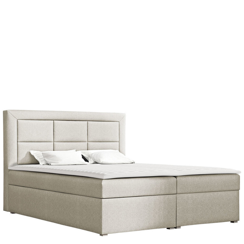 Kontinentālā gulta Clasic Box, 140 x 200 cm, gaiši bēša cena un informācija | Gultas | 220.lv