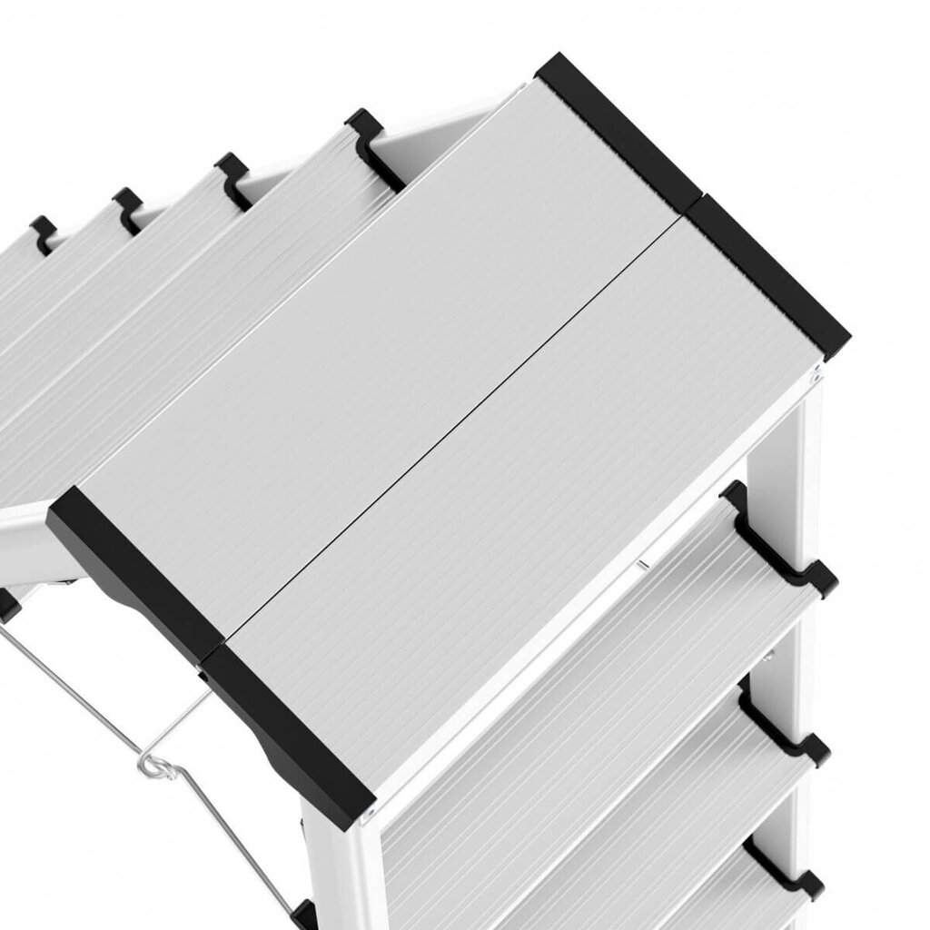 Kāpnes divpusējās D60 StandardLine / alumīnija / 2x5 pakāpieni цена и информация | Saliekamās kāpnes, celtniecības sastatnes | 220.lv