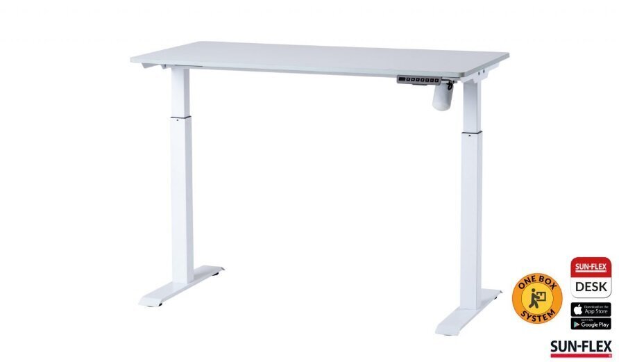 Augstumā regulējams galds SUN-FLEX® EASYDESK ELITE, balts цена и информация | Datorgaldi, rakstāmgaldi, biroja galdi | 220.lv