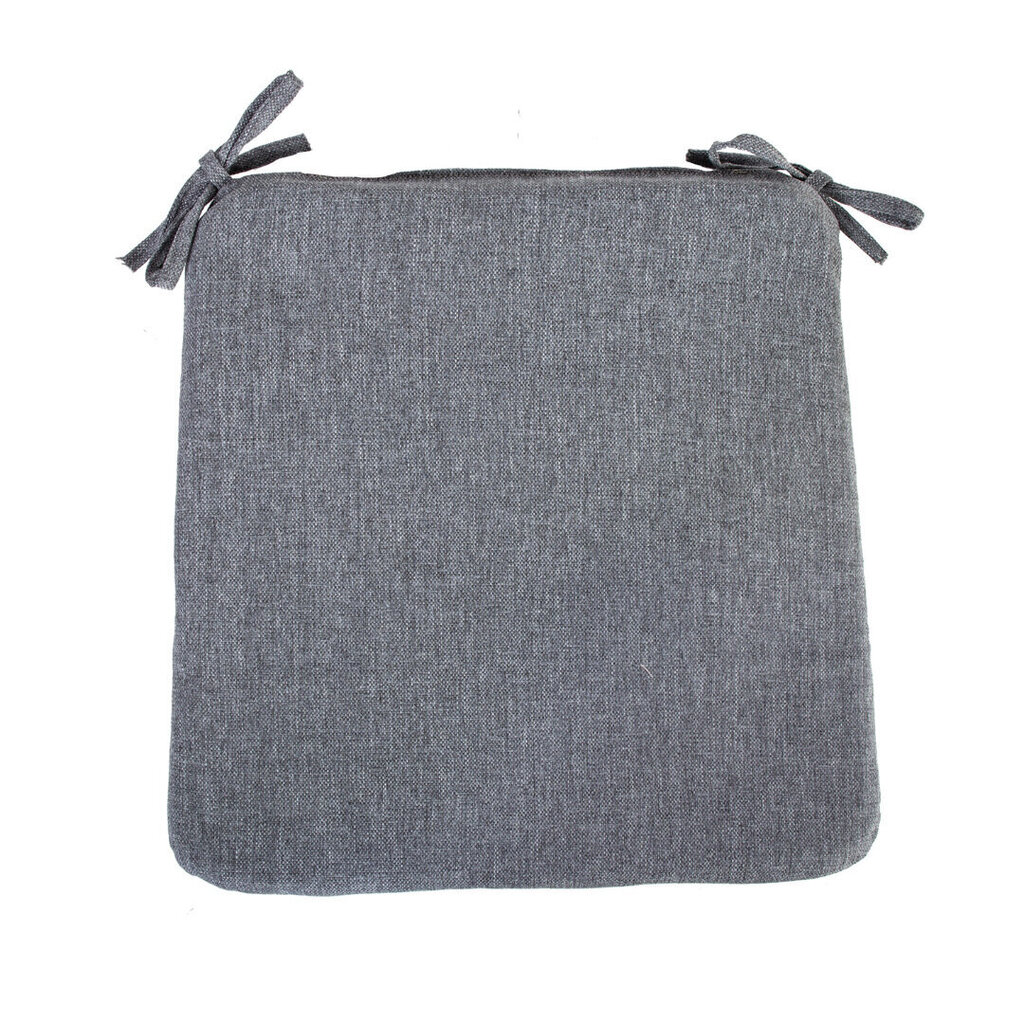 Krēsla pārsegs SIMPLE GREY 39x39x2,5cm, 100%poliesters, audums 757 цена и информация | Krēslu paliktņi | 220.lv