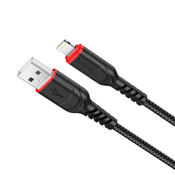 Кабель USB A - Lightning Hoco X59 1.0 м, провод для зарядки и передачи данных USB 2.0 - Lightning  for Apple iPhone, черный. цена и информация | Кабели для телефонов | 220.lv