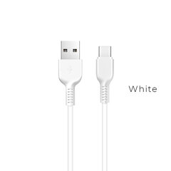 Type C uzlādes vads - USB A Hoco X13 1.0 m, lādēšanas datu kabelis USB 2.0 USB-C, balts cena un informācija | Savienotājkabeļi | 220.lv