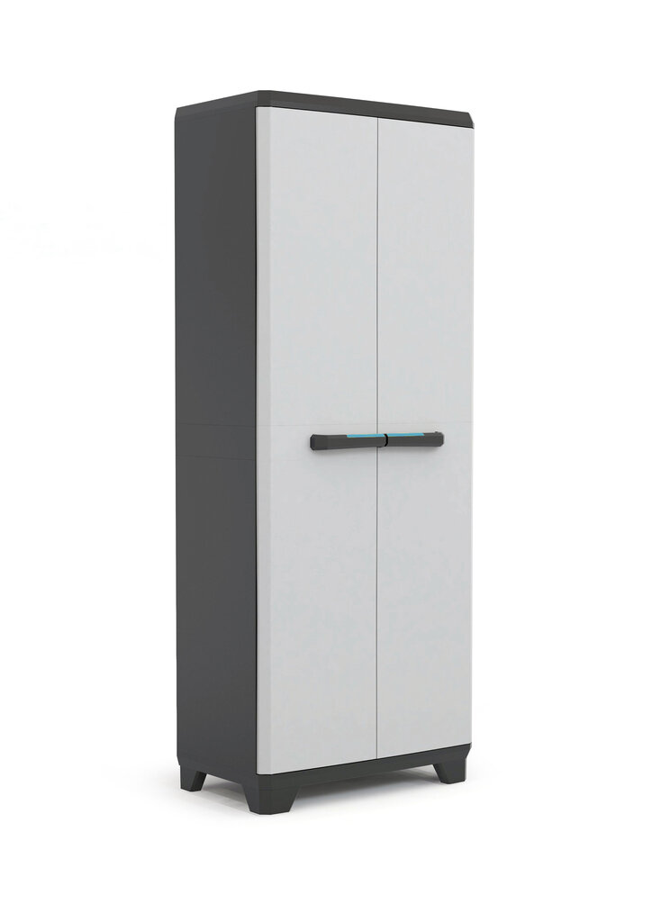 Skapis Linear Tall Cabinet 68x39x173 cm, melns/pelēks/tumši zils cena un informācija | Saimniecības plaukti | 220.lv