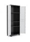 Skapis Linear Tall Cabinet 68x39x173 cm, melns/pelēks/tumši zils cena un informācija | Saimniecības plaukti | 220.lv