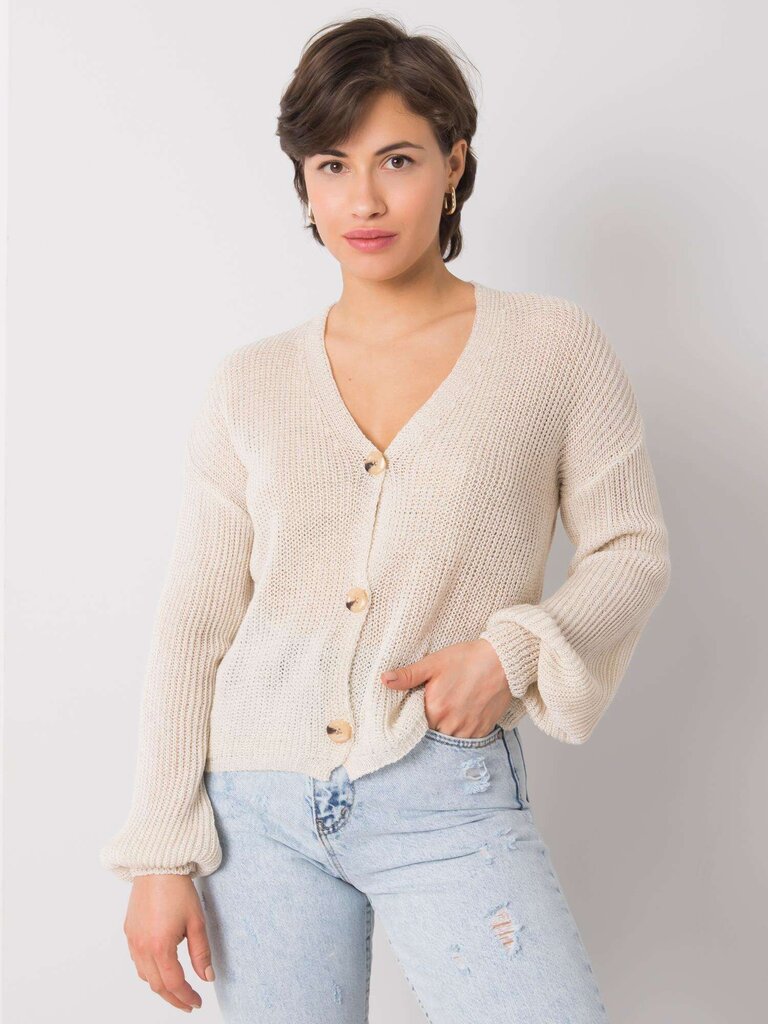 Bēša ažūra jaka. Beige ONE цена и информация | Sieviešu džemperi | 220.lv
