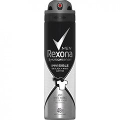 Izsmidzināms dezodorants Rexona Men Invisible Black + White, 150 ml cena un informācija | Dezodoranti | 220.lv