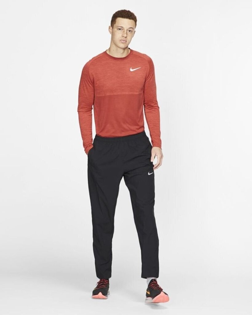 Nike sporta bikses vīriešiem RUN STRIPE, melnas cena un informācija | Vīriešu bikses | 220.lv
