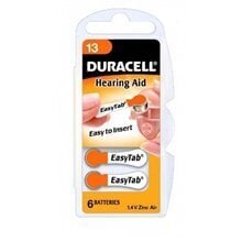 Батареи для слуховых аппаратов DURACELL HEARING 13 (A13), блистерная упаковка, 6 шт. цена и информация | Батерейки | 220.lv
