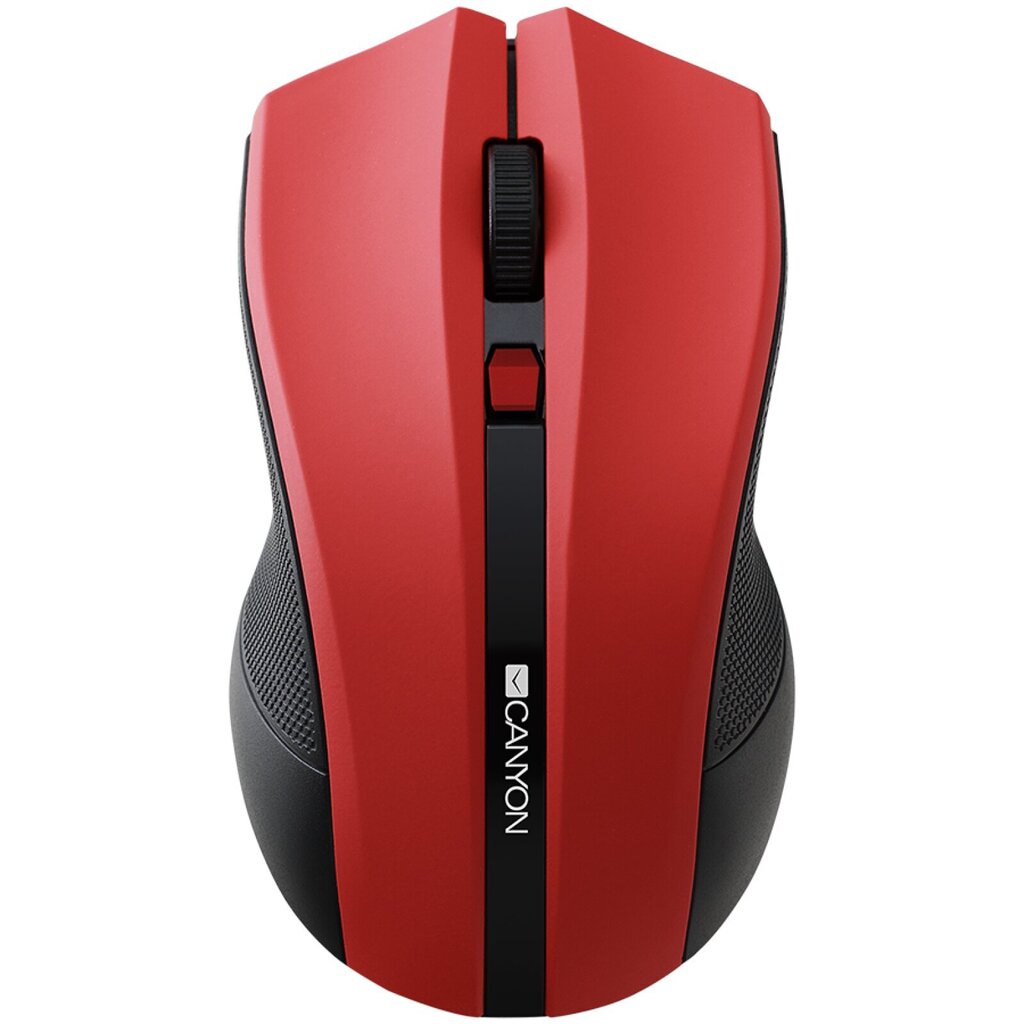 CANYON MW-5 2.4GHz wireless Optical Mouse - 4 Buttons, DPI 1600, Red cena un informācija | Peles | 220.lv