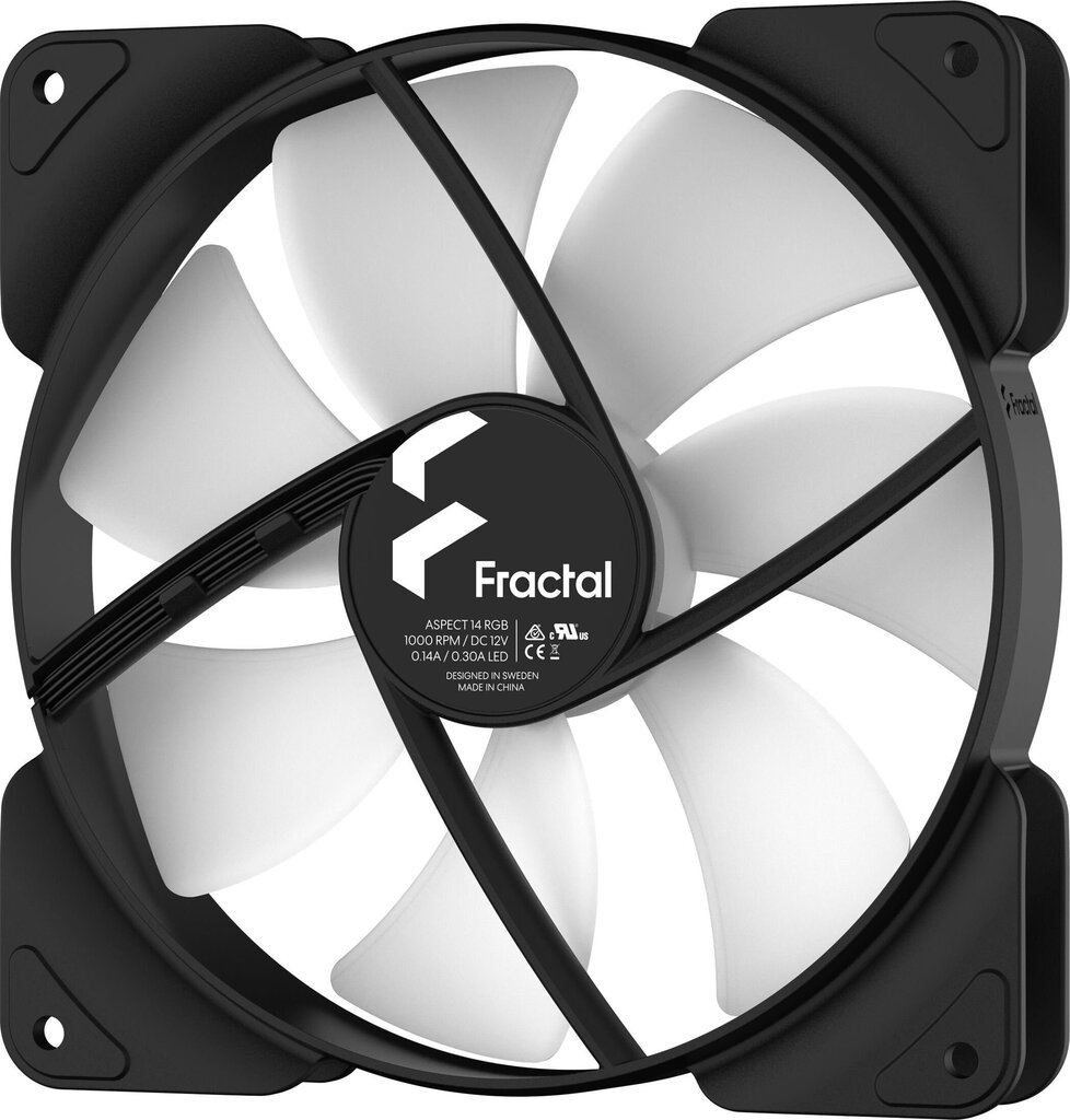 Fractal Design Aspect 14 RGB PWM Black F cena un informācija | Datora ventilatori | 220.lv