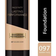 Max Factor Facefinity Lasting Performance tonālais krēms 35 ml, 097 Golden Ivory цена и информация | Пудры, базы под макияж | 220.lv