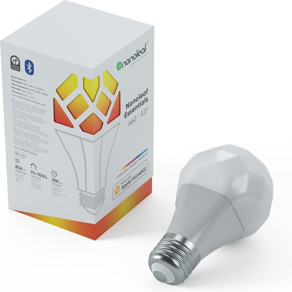 Nanoleaf Essentials Smart A19 Bulb 1100L cena un informācija | Spuldzes | 220.lv
