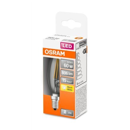 Osram Parathom Retrofit Classic B 60 E14, 6 W, Warm White, 60 W, 6kWh cena un informācija | Spuldzes | 220.lv