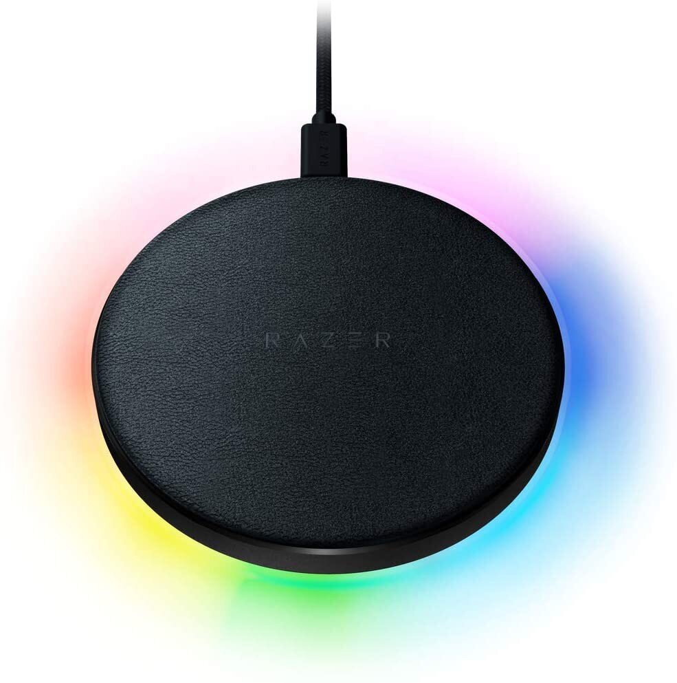 Razer Charging Pad, Chroma, Black cena un informācija | Lādētāji un adapteri | 220.lv