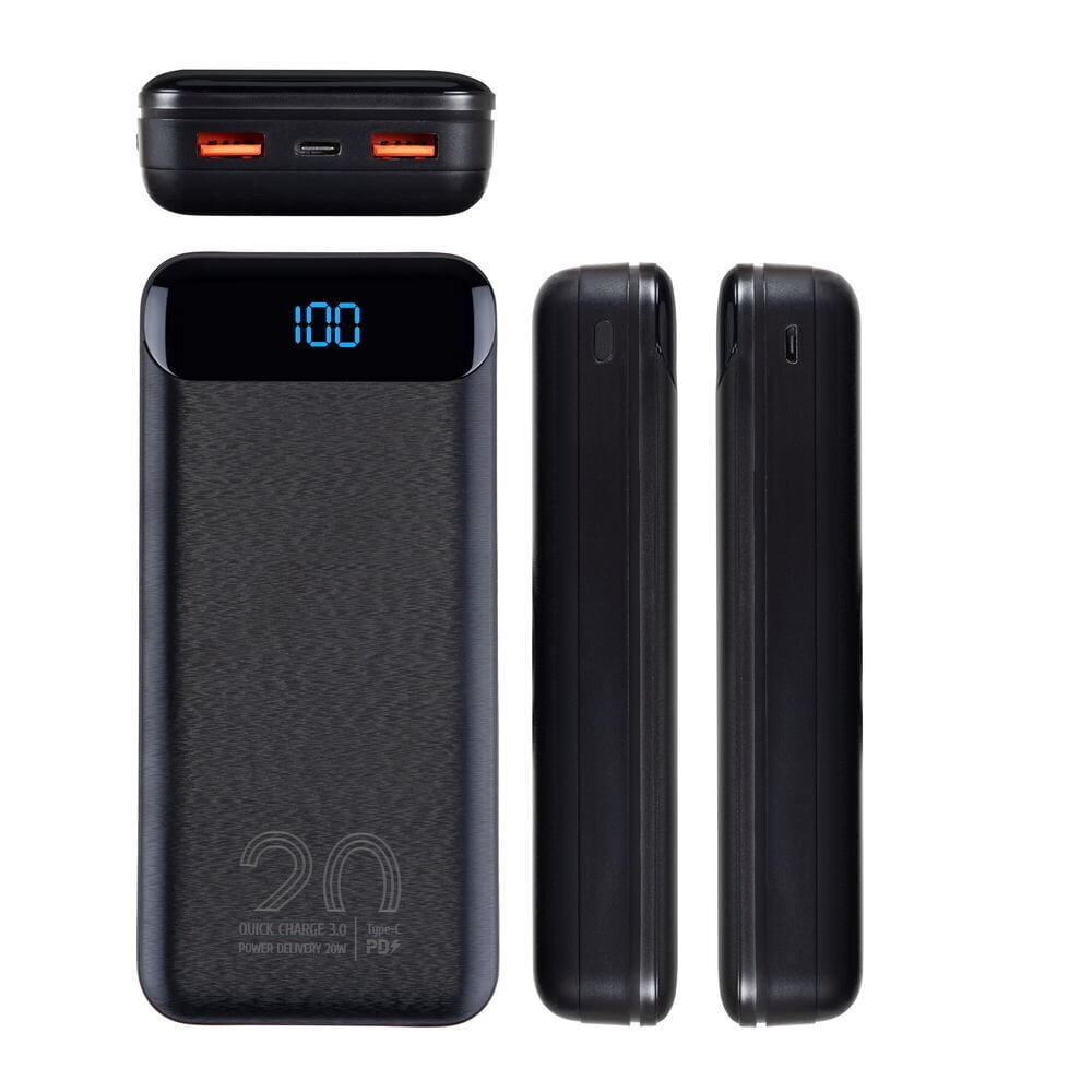 POWER BANK USB 20000MAH/BLACK VA2580 RIVACASE cena un informācija | Lādētāji-akumulatori (Power bank) | 220.lv