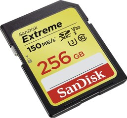 SanDisk v SDXC 256GB Extreme Video V30 U3 цена и информация | Карты памяти для фотоаппаратов | 220.lv