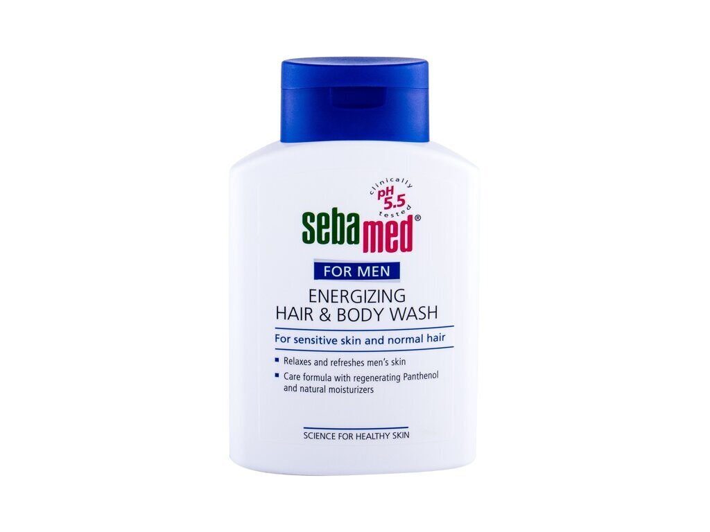 SebaMed For Men Energizing Hair & Body Wash šampūns vīriešiem 200 ml cena un informācija | Dušas želejas, eļļas | 220.lv