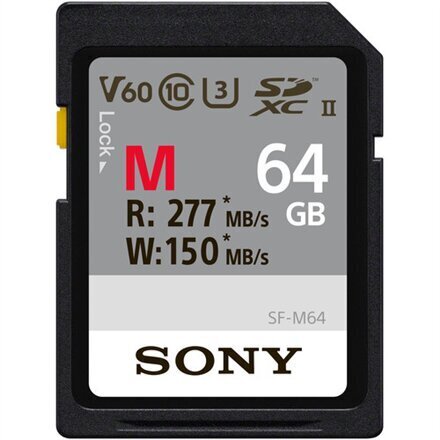 Sony memory card SDXC 64GB M Tough UHS-II C10 U3 V60 cena un informācija | Atmiņas kartes fotokamerām | 220.lv