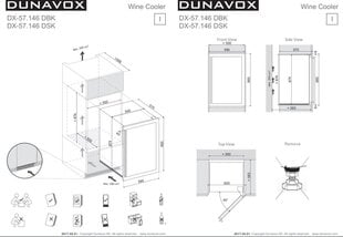 Dunavox DX-57.146DWK цена и информация | Винные холодильники | 220.lv