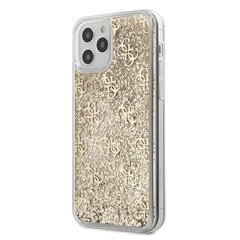 Aizmugurējais vāciņš Guess    Apple    iPhone 12 Pro Max Liquid Glitter Cover    Gold cena un informācija | Telefonu vāciņi, maciņi | 220.lv