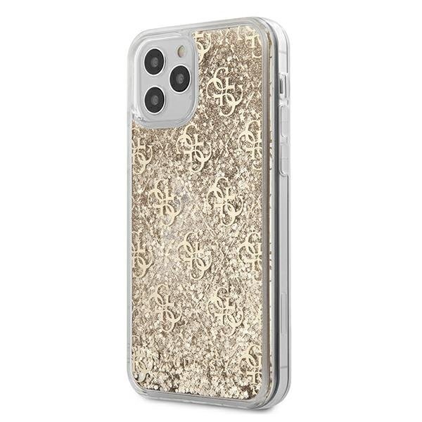 Aizmugurējais vāciņš Guess    Apple    iPhone 12 Pro Max Liquid Glitter Cover    Gold цена и информация | Telefonu vāciņi, maciņi | 220.lv