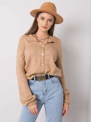 RUE PARIS Brūna jaka ar pogām. Brown ONE cena un informācija | Sieviešu džemperi | 220.lv