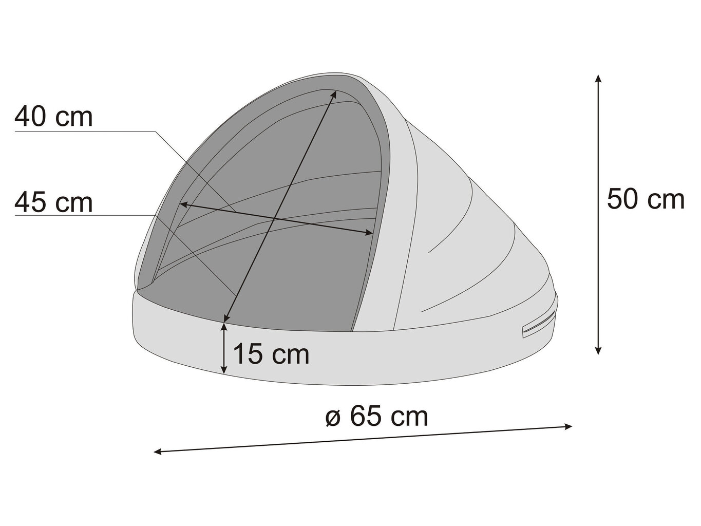 Hobbydog būda-ala Inari Cappuccino R1, 65x65 cm cena un informācija | Suņu gultas, spilveni, būdas | 220.lv