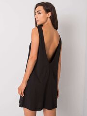 RUE PARIS Melna kleita ar izgriezumu aizmugurē. Black XL cena un informācija | Kleitas | 220.lv