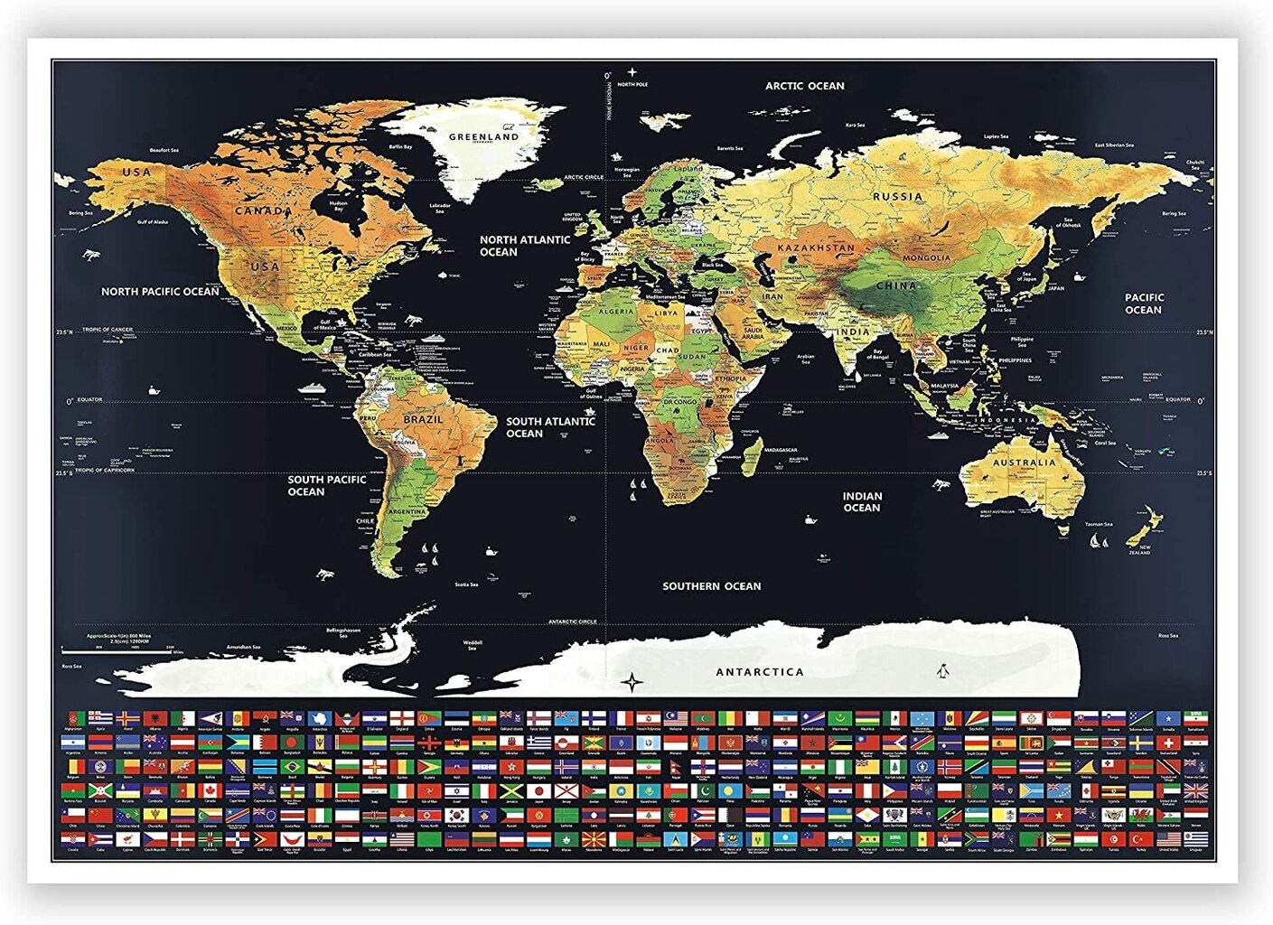 Scratch pasaules karte cena un informācija | Gleznas | 220.lv