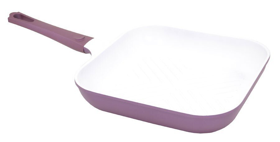 Grila panna Vioflam 28x28x5,6cm violeta (liets alumīnijs ar keramikas pārklājumu) cena un informācija | Pannas | 220.lv