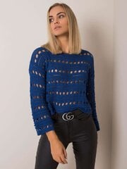 RUE PARIS Tumši zils ažūra džemperis. cena un informācija | Sieviešu džemperi | 220.lv