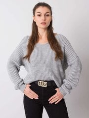 Серый свитер с вырезом на спине OCH BELLA  цена и информация | Женские кофты | 220.lv