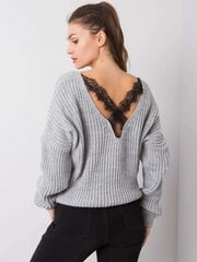 Серый свитер с вырезом на спине OCH BELLA  цена и информация | Женские кофты | 220.lv