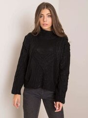 Черный плетеный свитер цена и информация | Женские кофты | 220.lv