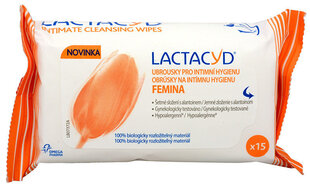 Lactacyd Femina Салфетки для интимной гигиены 15 шт цена и информация | Товары для интимной гигиены | 220.lv
