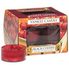 Yankee Candle Black Cherry aromātiska svece 12 x 9.8 g cena un informācija | Sveces un svečturi | 220.lv