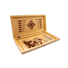 Нарды деревянные малые, 40x20 см цена и информация | Настольная игра | 220.lv