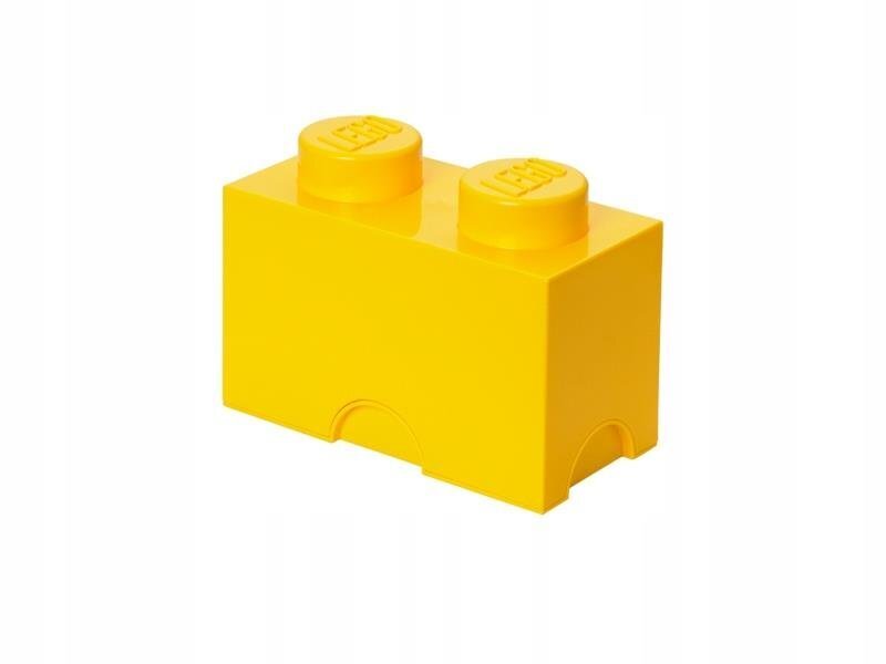 Lego Storage Brick 2 Knobsm, dzeltens 40021732 cena un informācija | Rotaļlietas zēniem | 220.lv