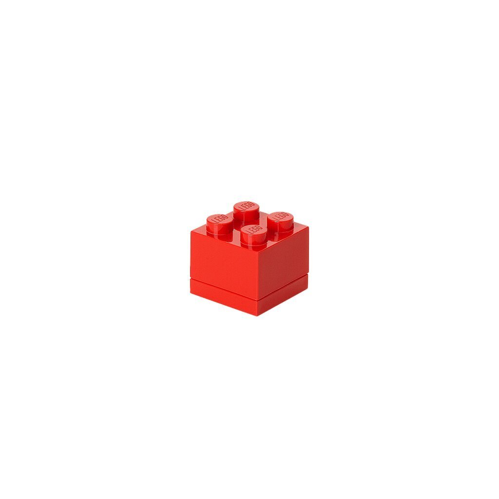 LEGO glabātava-klucis MINI 4 sarkans cena un informācija | Veļas grozi un mantu uzglabāšanas kastes | 220.lv