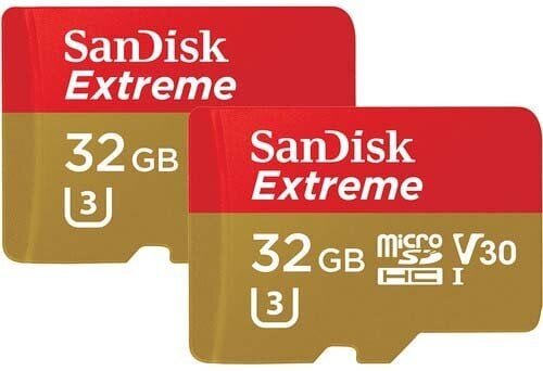 SanDisk atmiņas karte microSDHC 32GB Extreme Action 2gb. cena un informācija | Atmiņas kartes fotokamerām | 220.lv