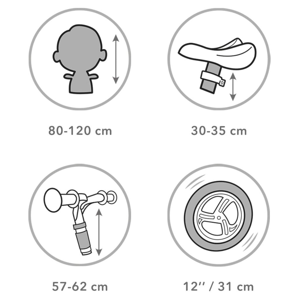 Līdzsvara velosipēds Kidwell Rebel, zils cena un informācija | Balansa velosipēdi | 220.lv